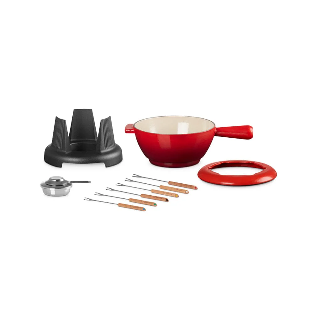2025 Le Creuset - Set para fondue rojo cereza 20 cm 2 l