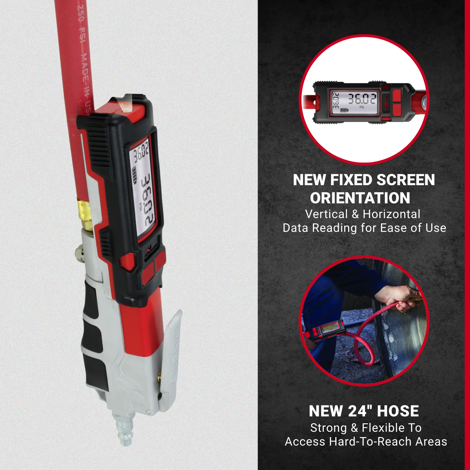 2025 Inflador Digital de Precisión NEW & IMPROVED – 0-160 PSI, Precisión Extrema ±0,25 %, Modelo S580e