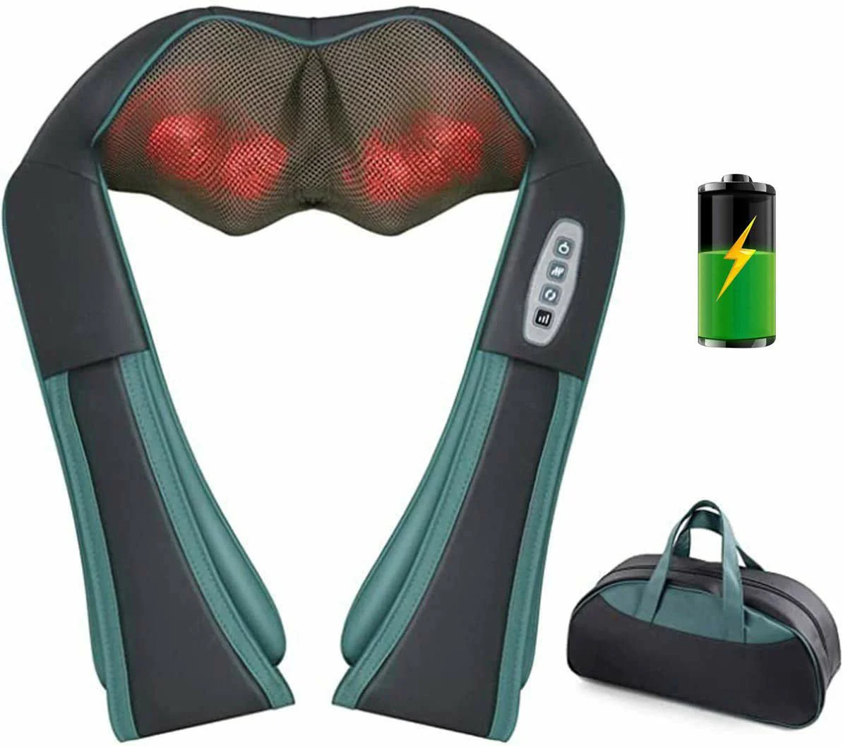2025 Naipo MGS-N12CS – Masajeador Inalámbrico Shiatsu para Cuello y Hombros