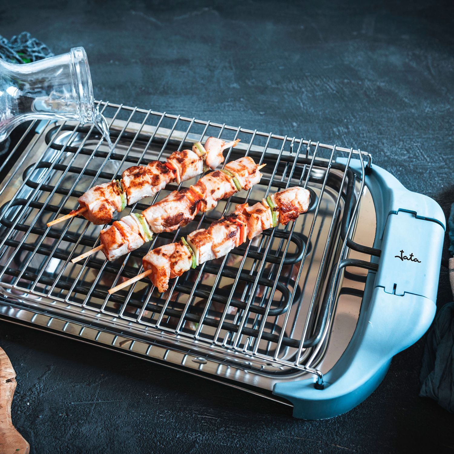 Barbacoa Eléctrica Jata Bq5101am. Cocina Sano Sin Humos Ni Olores. Parrilla Con 2 Alturas. Fabricada En España