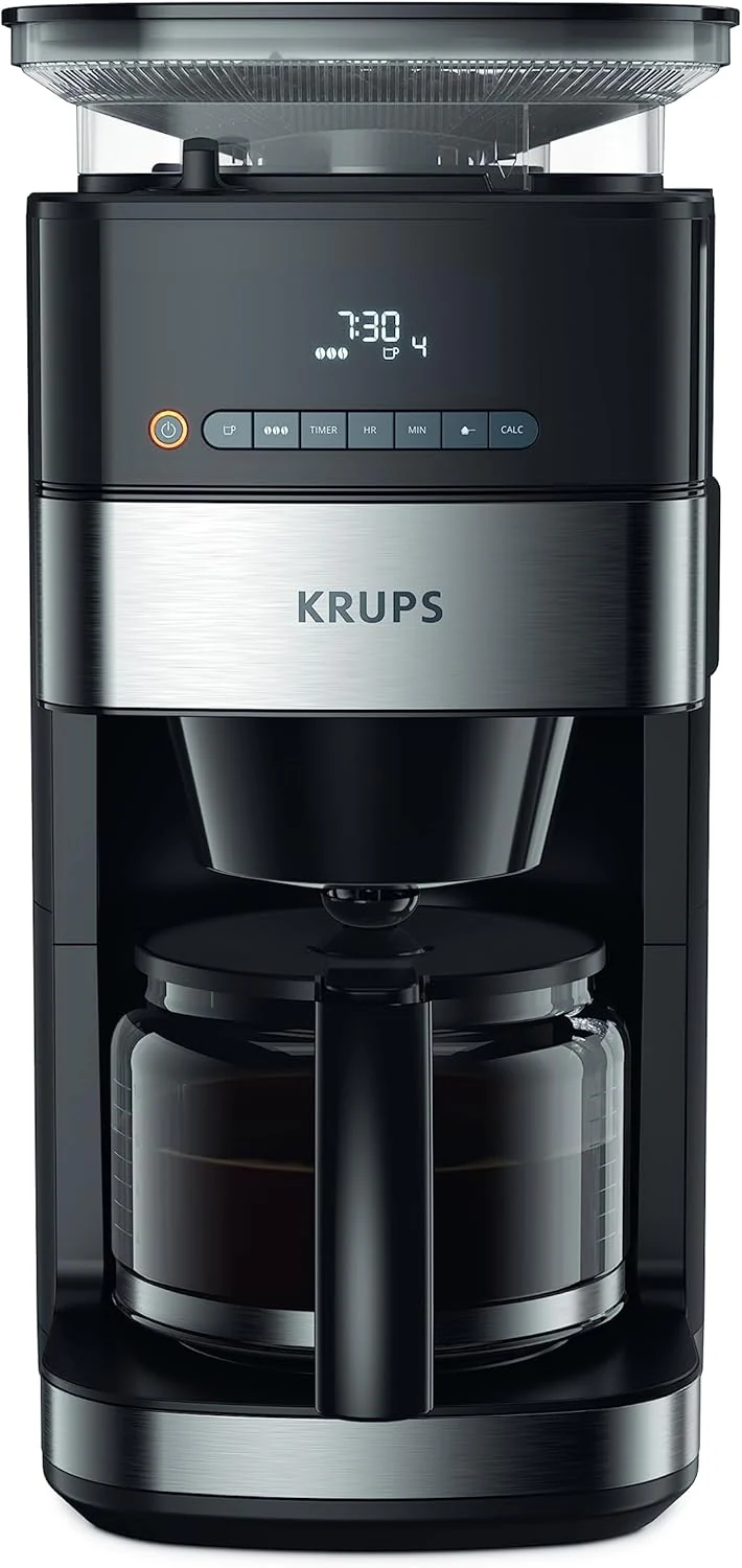 2025 Krups Grind and Brew KM8328 Cafetera de Filtro con Molinillo. 1.25 L. 10–15 Tazas