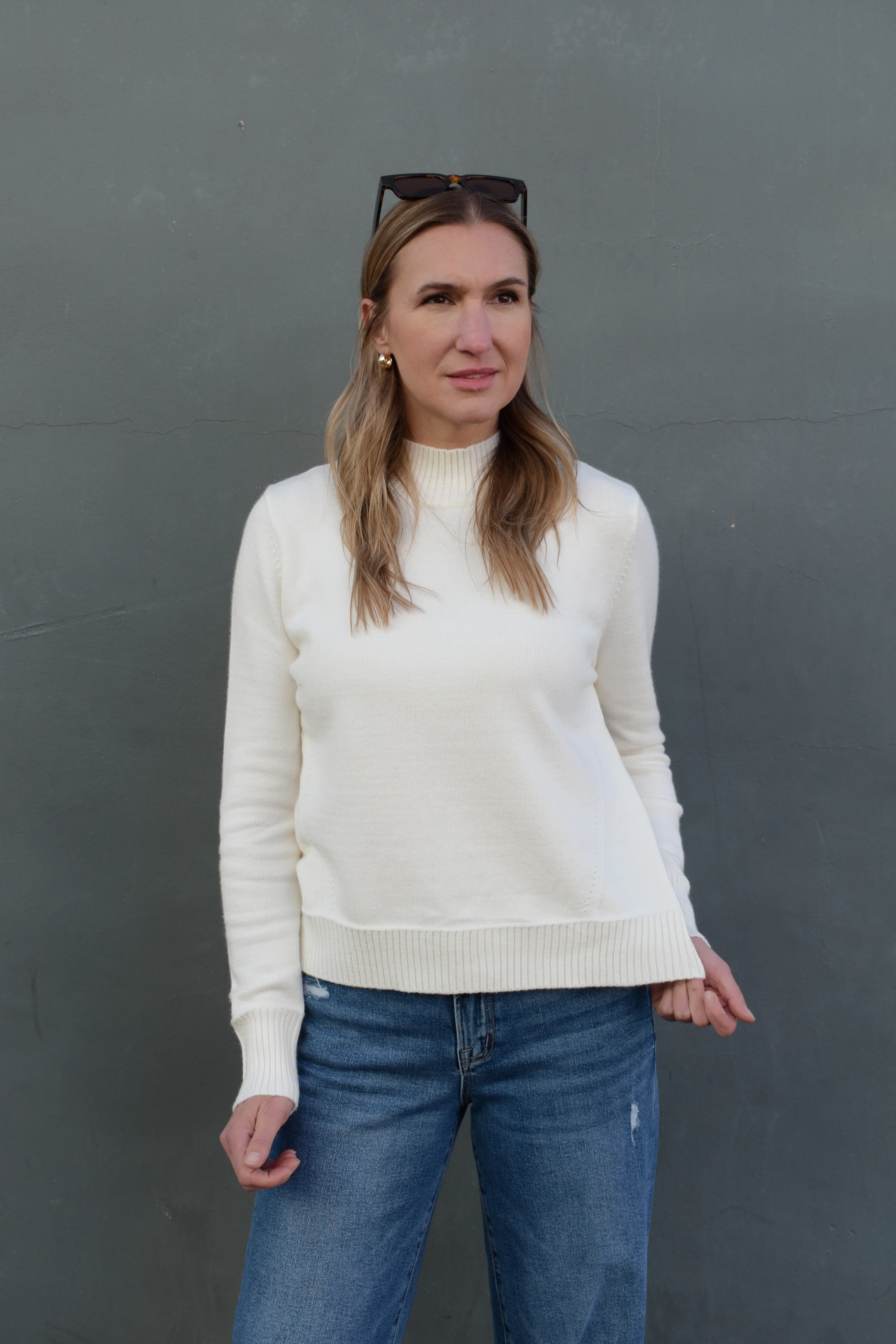 classic mockneck sweater