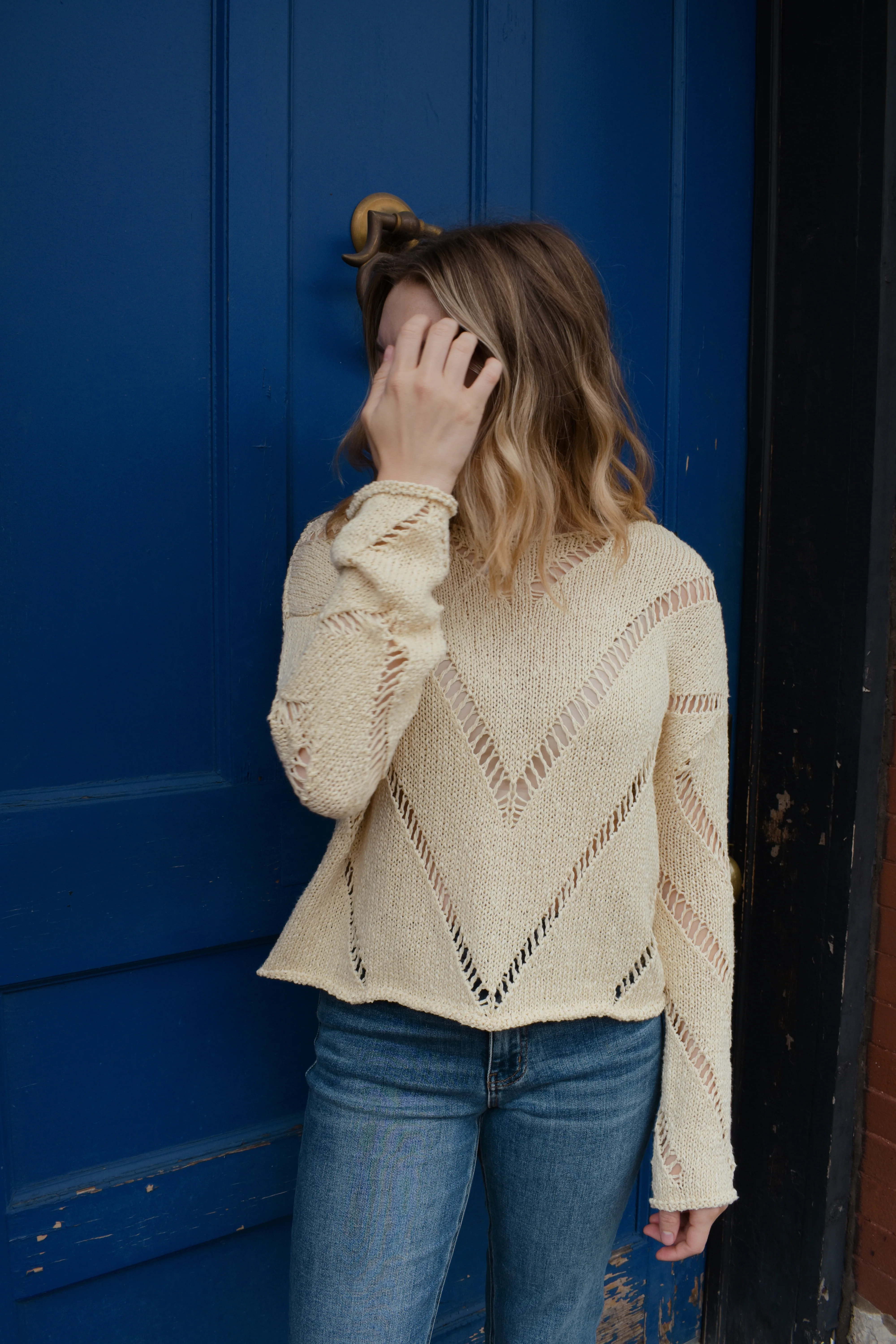 chevron retro sweater