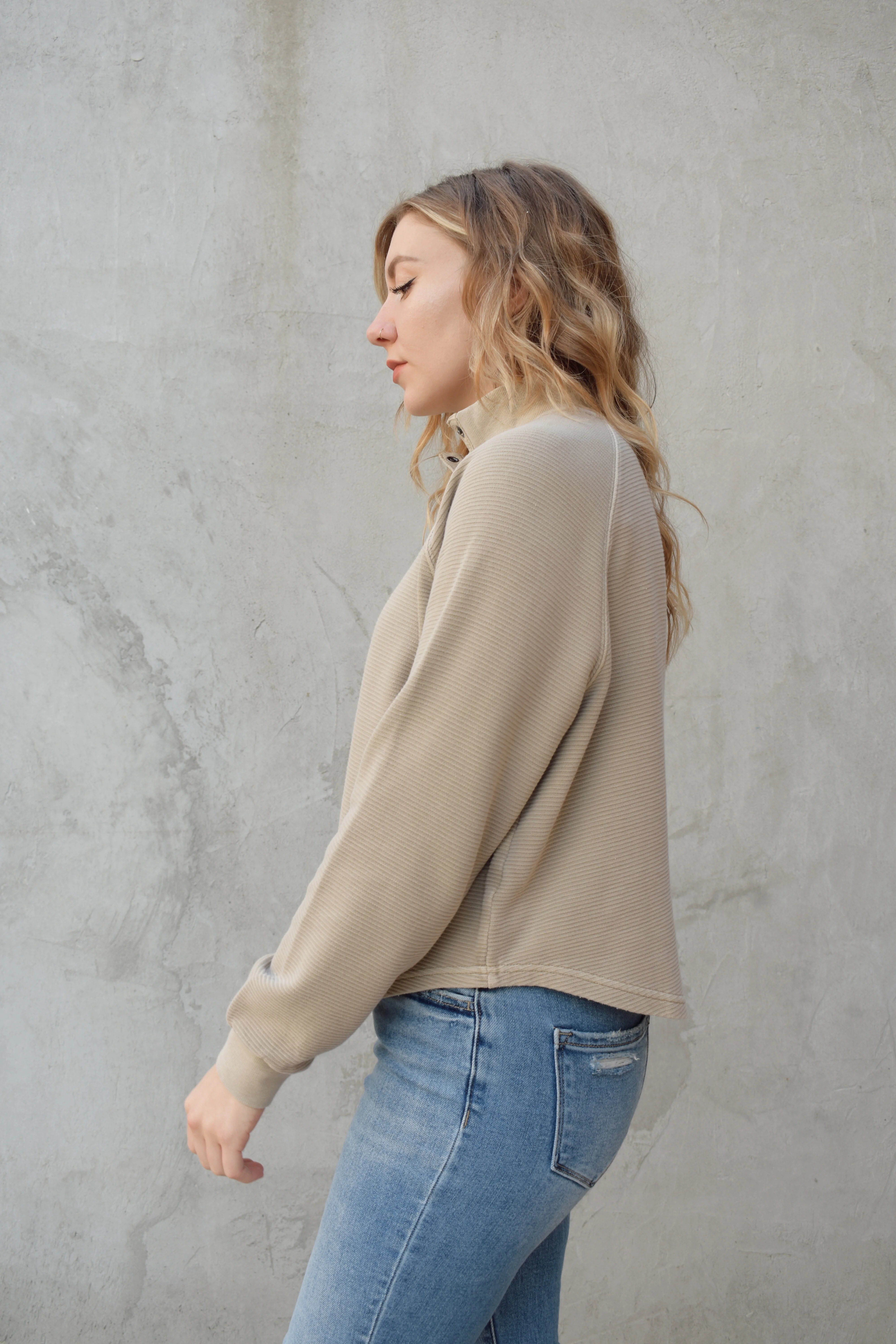 thermal henley pullover