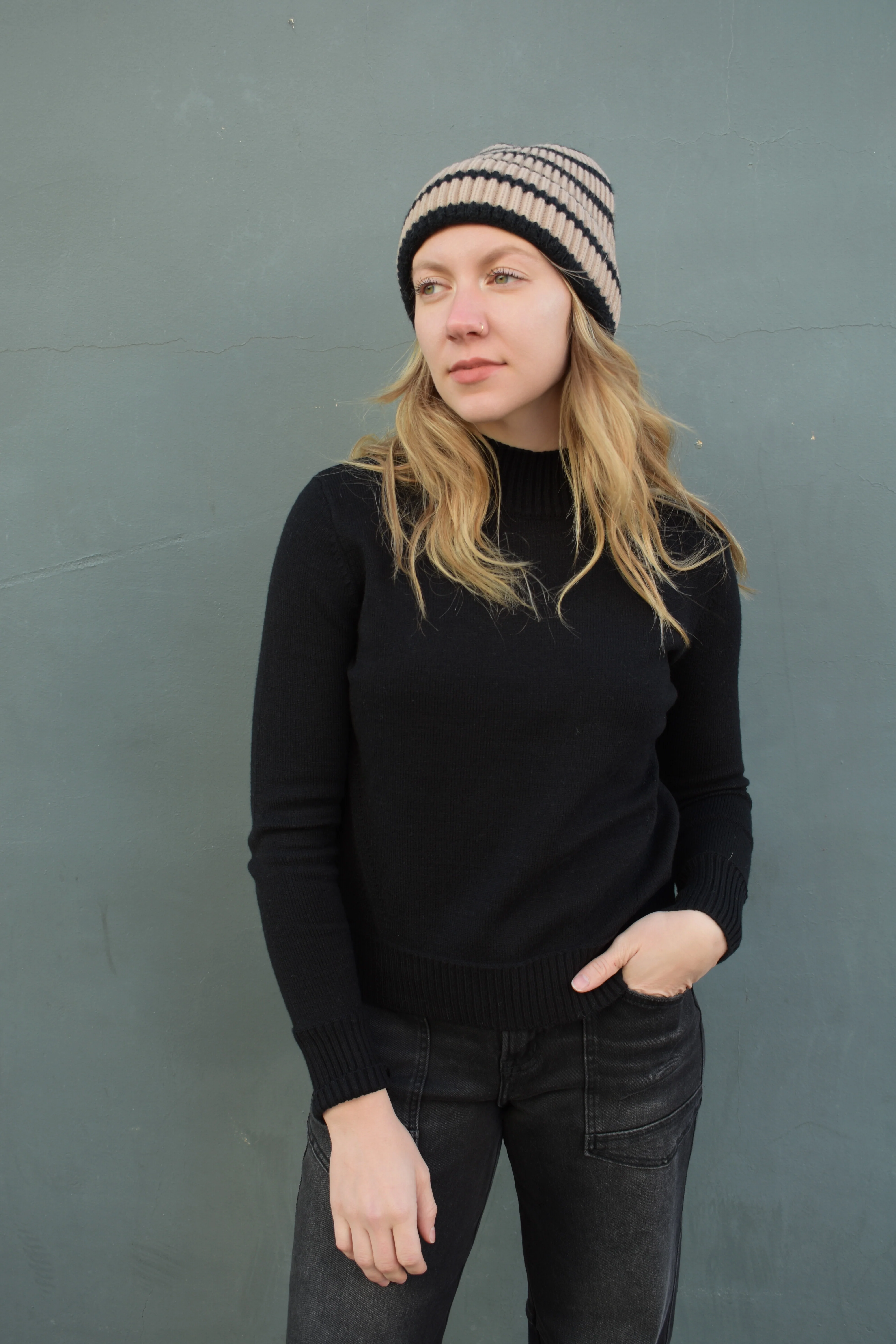 classic mockneck sweater