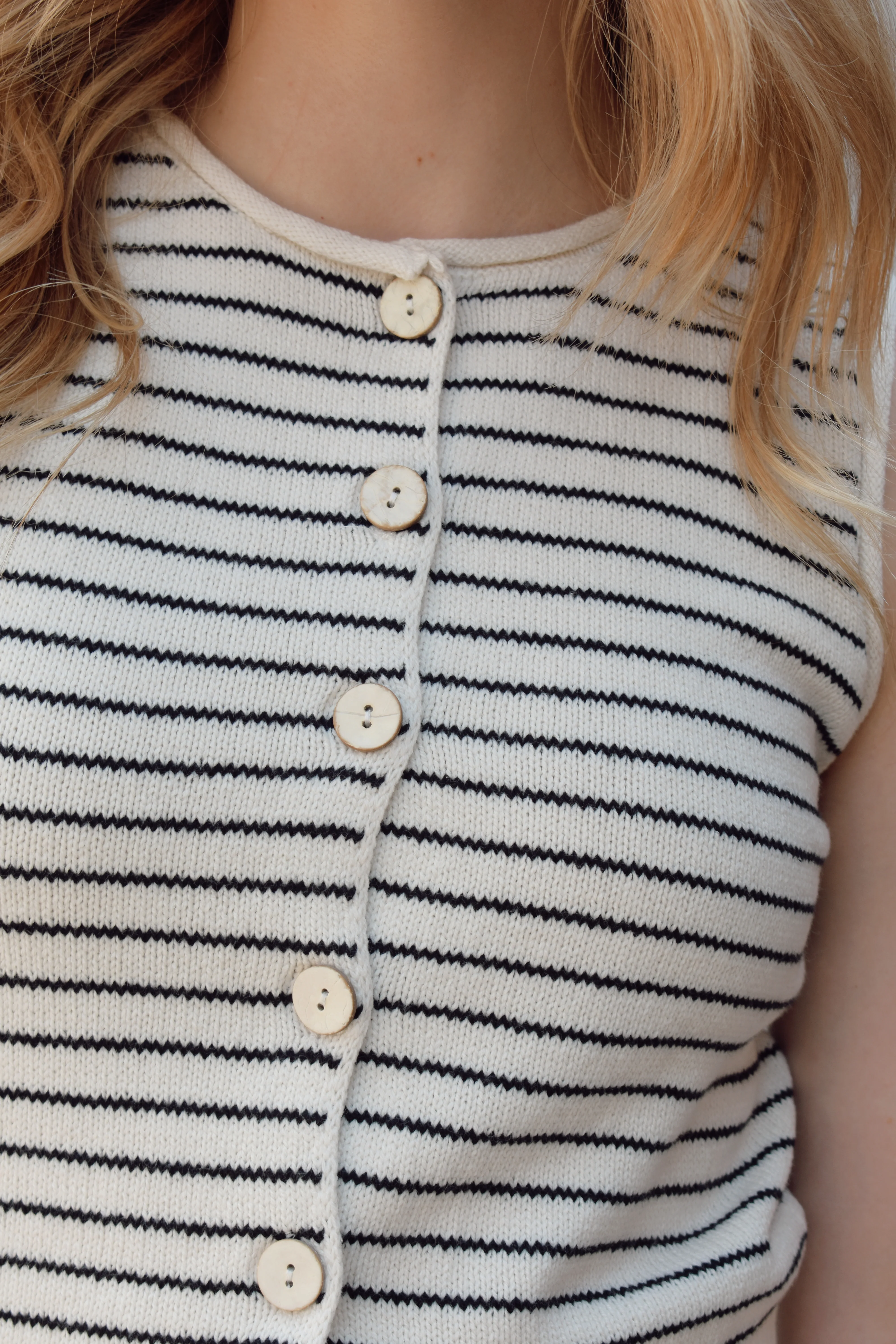 striped sweater vest