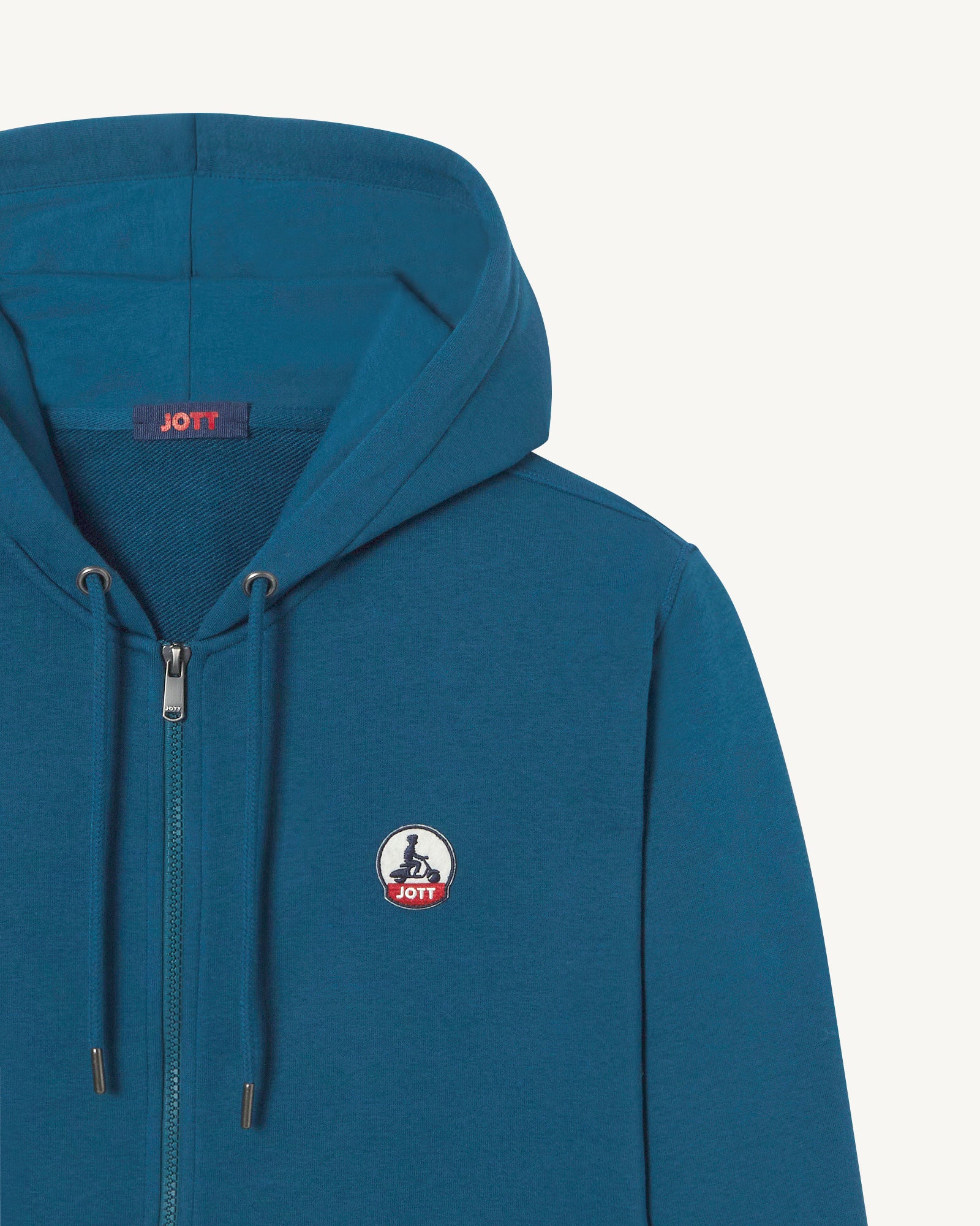 Hooded sweatshirt in organic cotton Metal blue Mexico 2.0