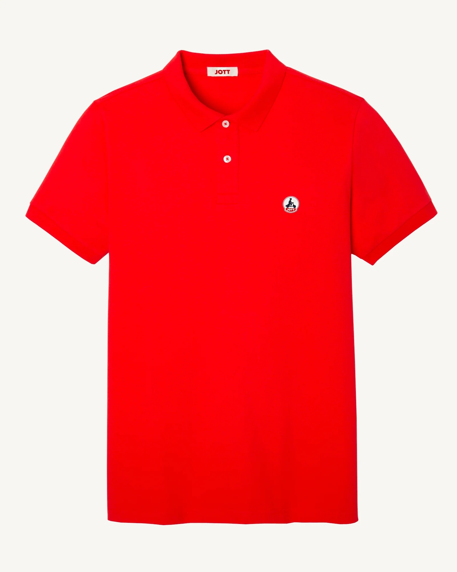 Organic cotton polo shirt Bright red Marbella