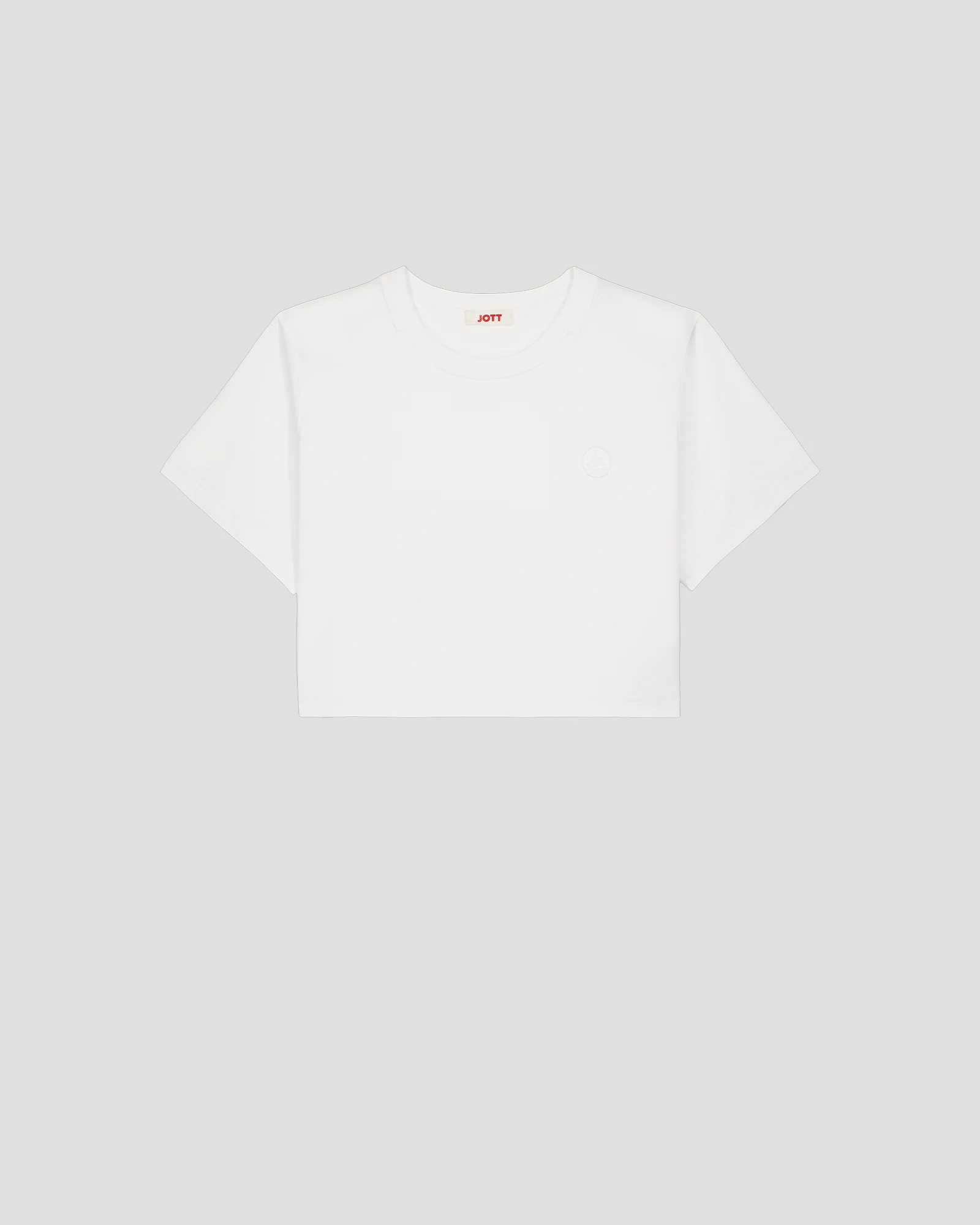 T-shirt col rond en coton Blanc Mazu