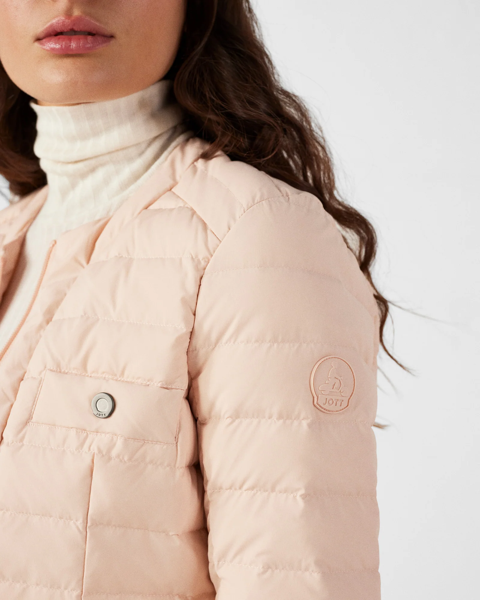 Doudoune stretch légère Pêche clair Ingrid