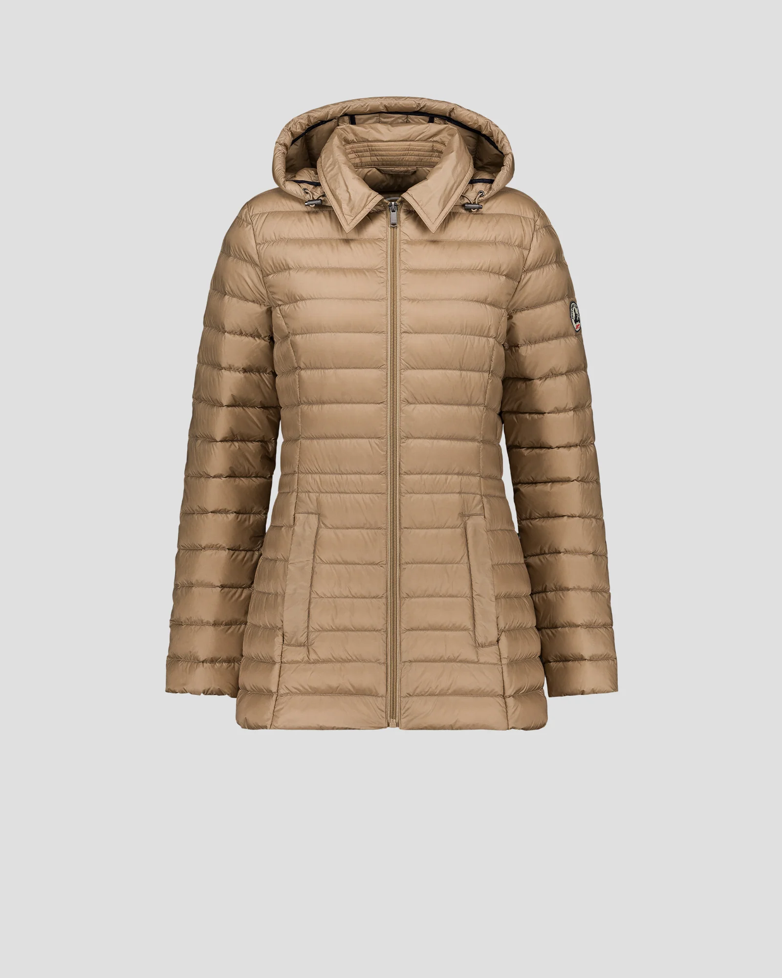 Doudoune à capuche mi-longue Beige Nour 2.0