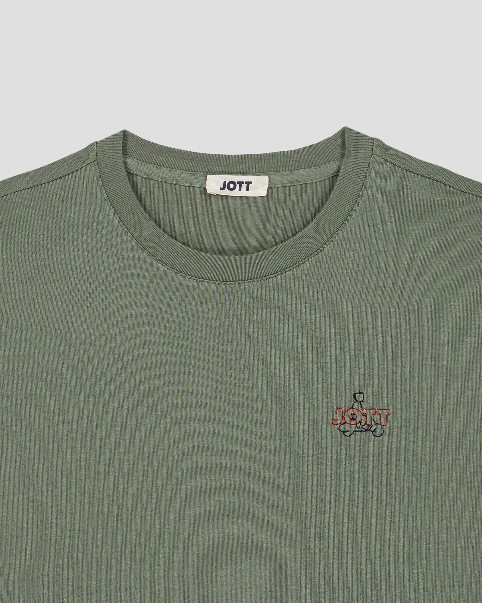 T-shirt col rond mixte Vert sauge Lipe