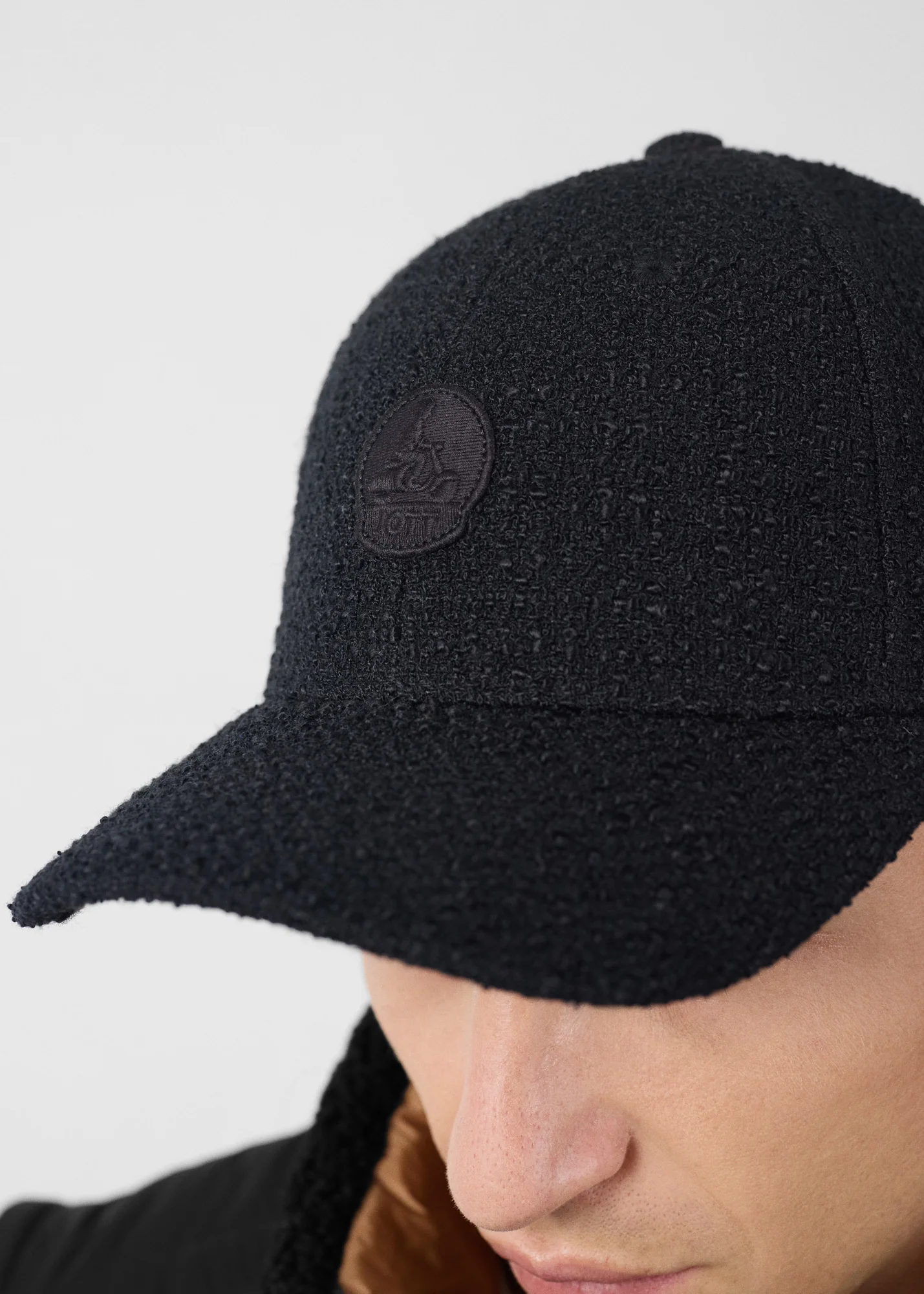 Casquette en tweed Noir Fox