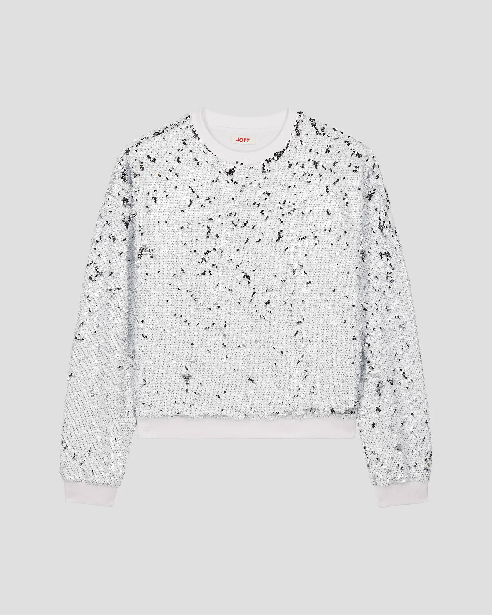 Sweat à sequins Blanc/argent Jeanne