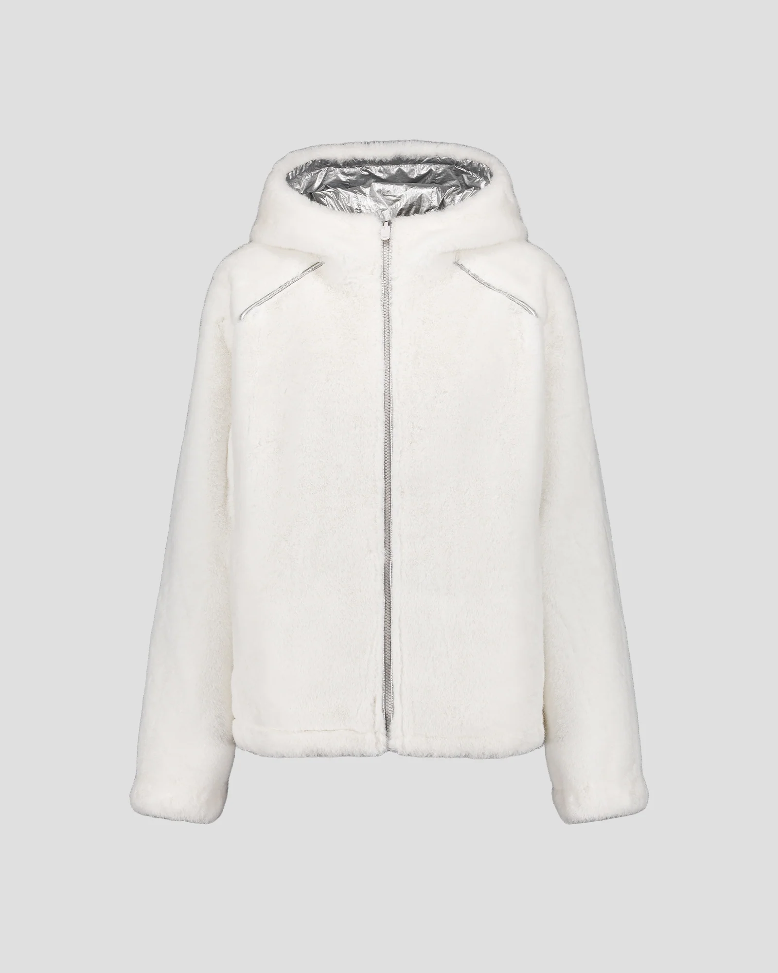 Doudoune fausse fourrure Blanc Zora