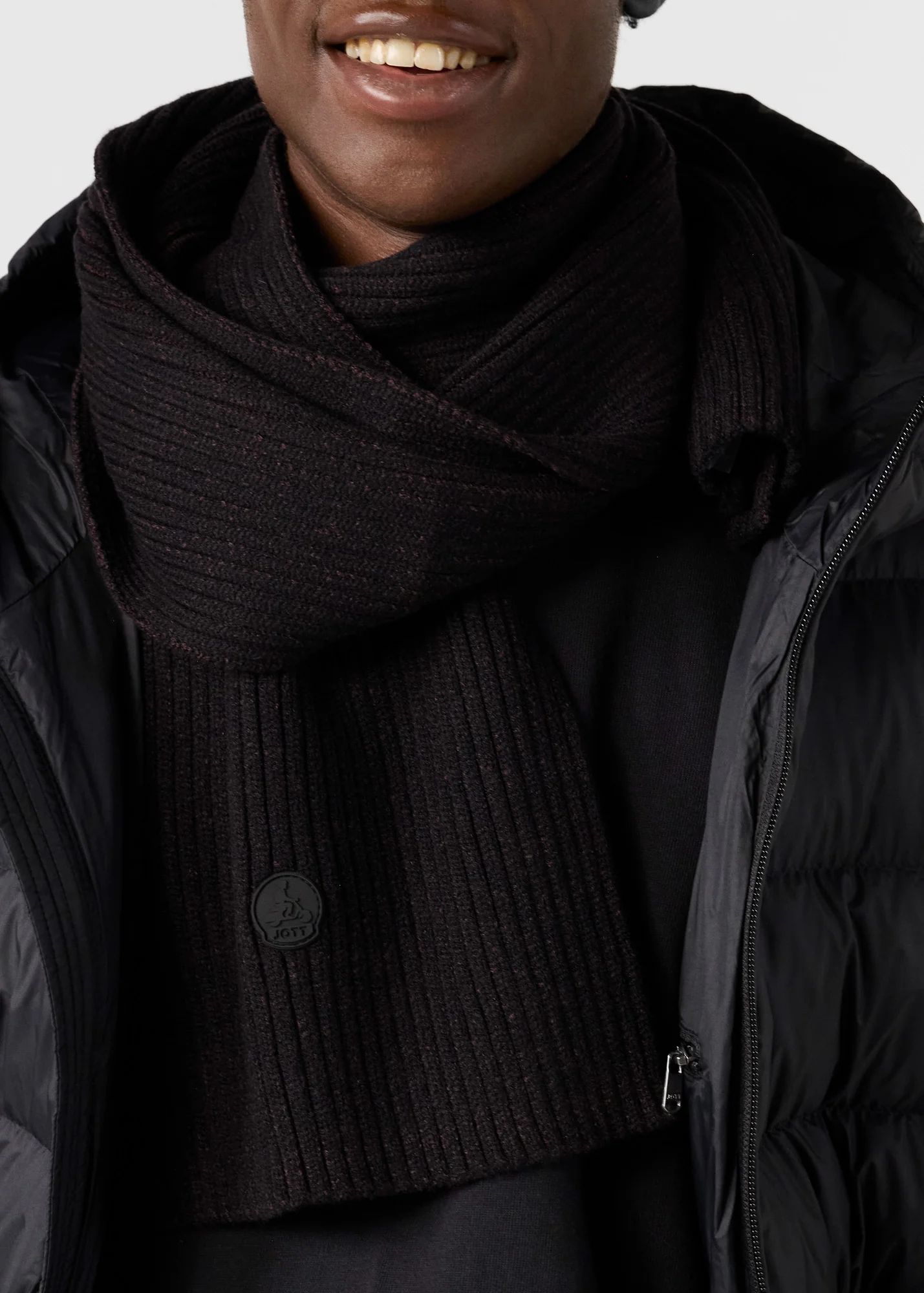 Écharpe bicolore Noir Peech