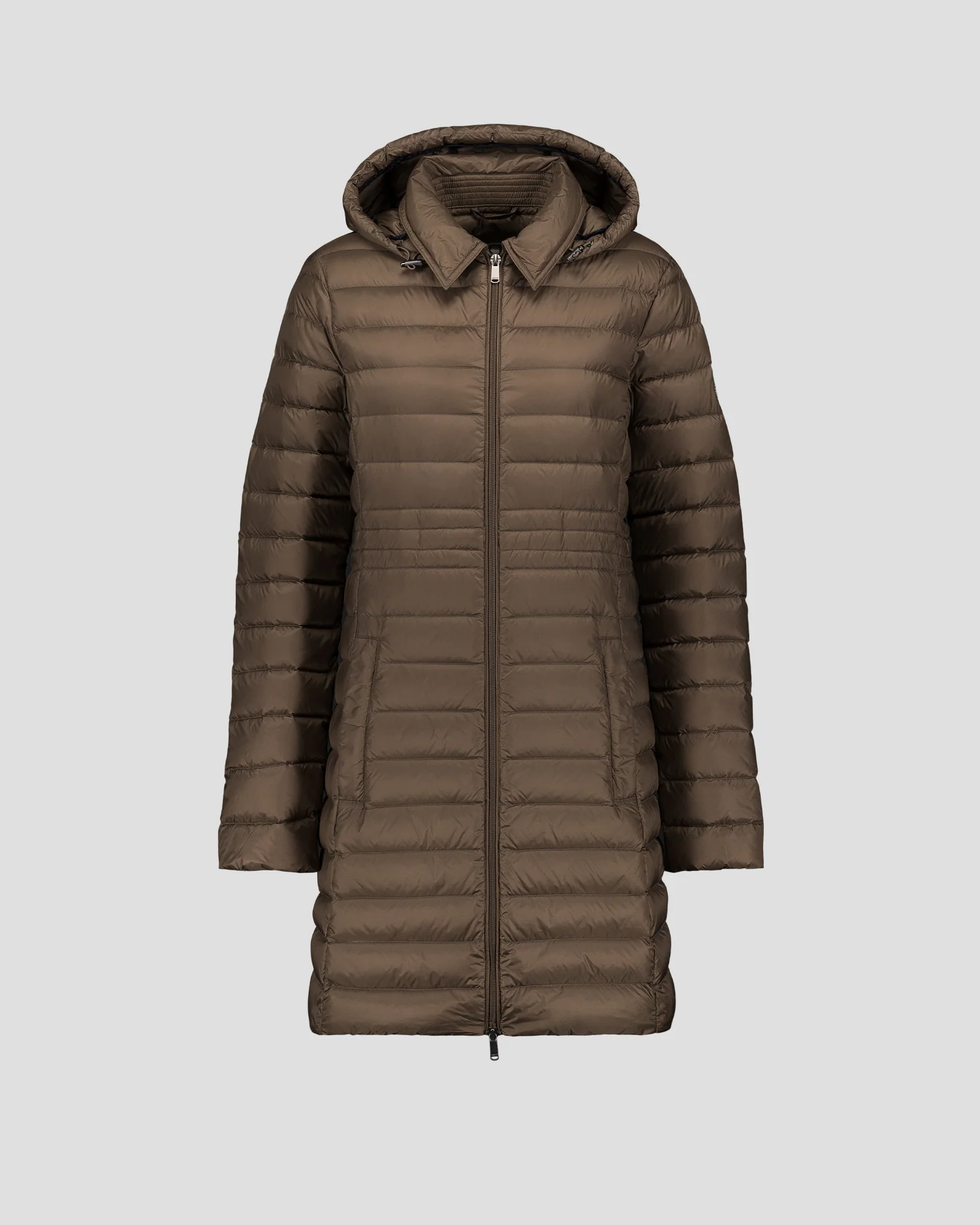 Doudoune longue à capuche Taupe Vero 2.0
