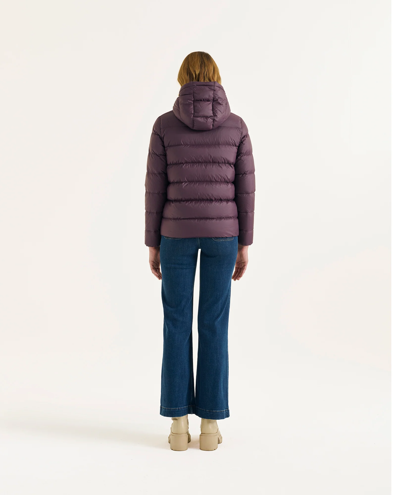 Doudoune droite à capuche Figue Johanna