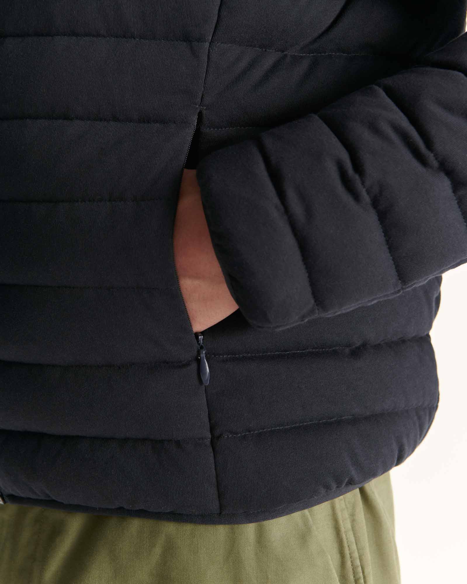 Doudoune jersey à capuche Marine Nico