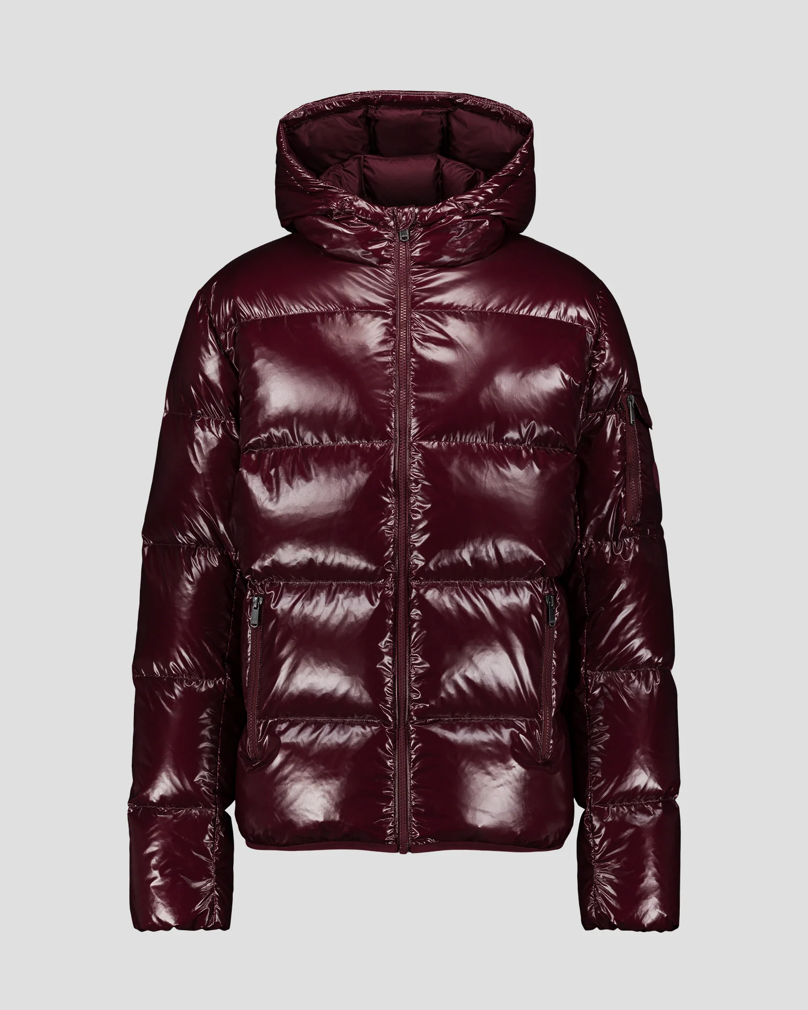 Doudoune à capuche Grand Froid Cerise noir Java laquée